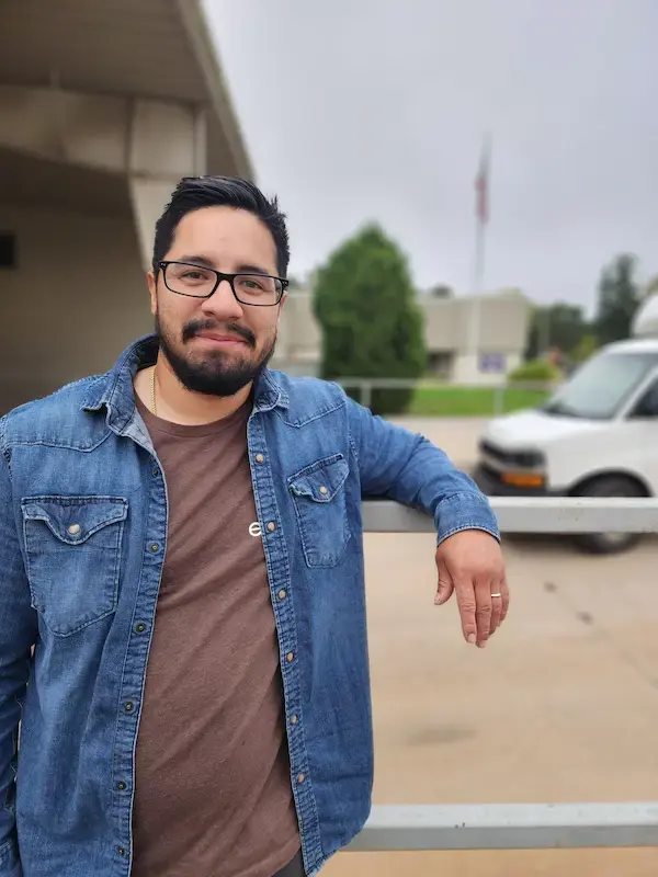 ESCON technician Jose on a generator job site